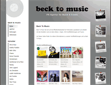 Tablet Screenshot of becktomusic.de